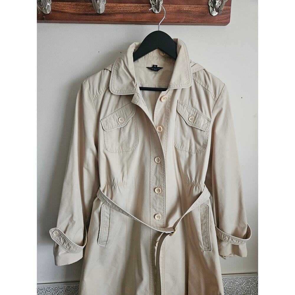 Vintage Neutral Trench Coat – Women’s Size 15 (Fits Modern S/M) - Picture 7 of 13